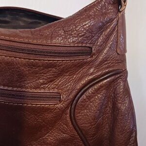 Vintage Auburn Italian Leather Handbag